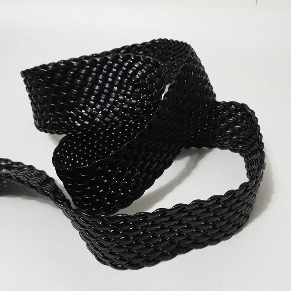 LP Linea Pelle  Blended Black Weave Women's XL‎ Belt